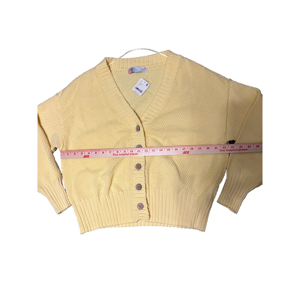 NWT FREE PEOPLE Hailee Waffle Stitch Cardigan & Pants In Yellow Tansy Sz Sm - Picture 6 of 16